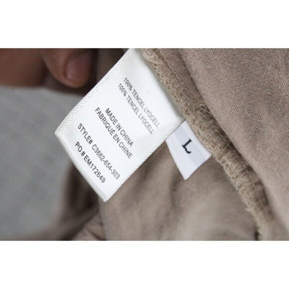 Cloth & Stone Pants Womens Large L Beige Lightweight Cropped Tencel Lyocell - Picture 10 of 10